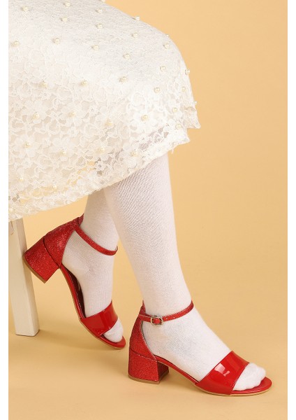Kiko 768 Ayna Kum Günlük Kız Çocuk 3 cm Topuk Sandalet Ayakkabı