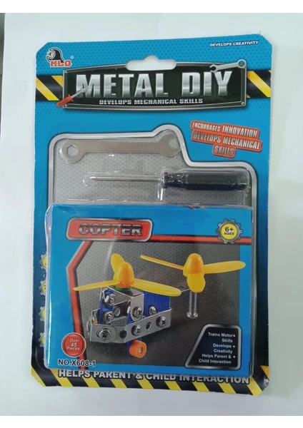 CC Oyuncak Mekanik Becerileri Metal Diy Copter 45 Parça - x 608-1