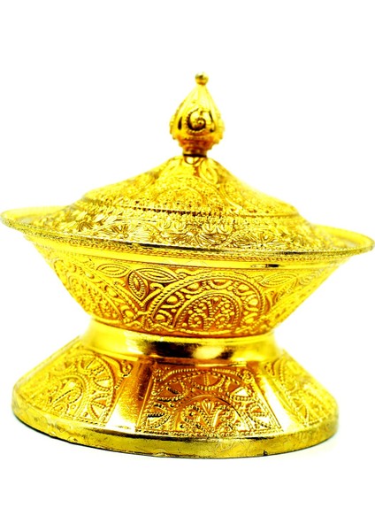 PY8801 Döküm Dekoratif Gold Lokum ve Şekerlik Obje