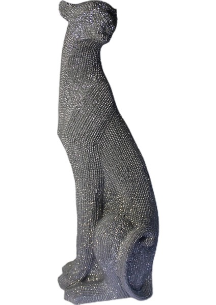 Oturan Panter Biblo Heykel