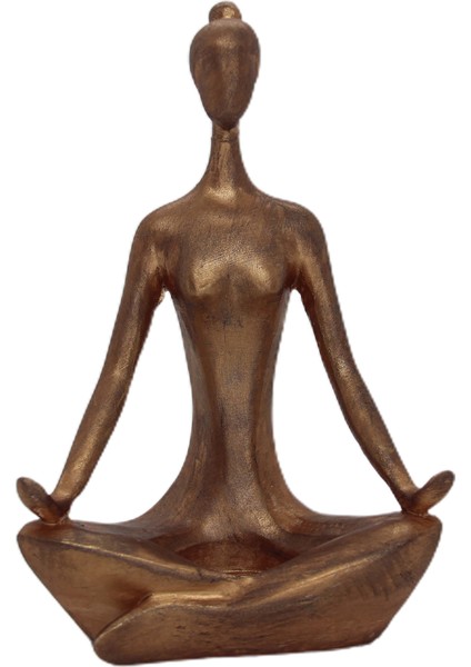 Mumluklu Yogacı Kız Heykel Biblo