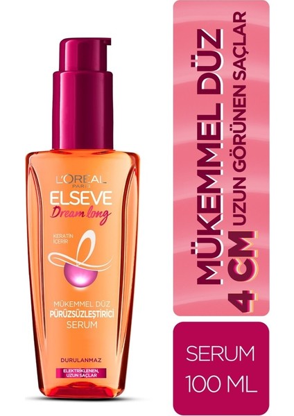 Dream Long Mükemmel Düz Pürüzsüzleştirici Mucizevi Saç Serumu Yağ 100 ml
