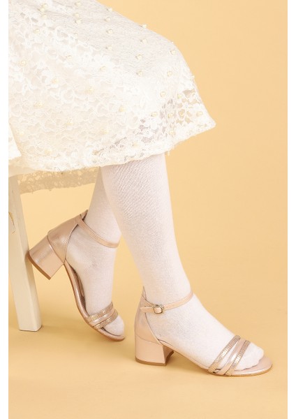 Kiko 766 Vakko Günlük Kız Çocuk 3 cm Topuk Sandalet Ayakkabı