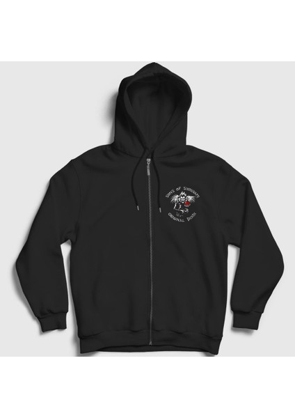 Unisex Siyah Sons Anime Death Note Fermuarlı Kapüşonlu Sweatshirt