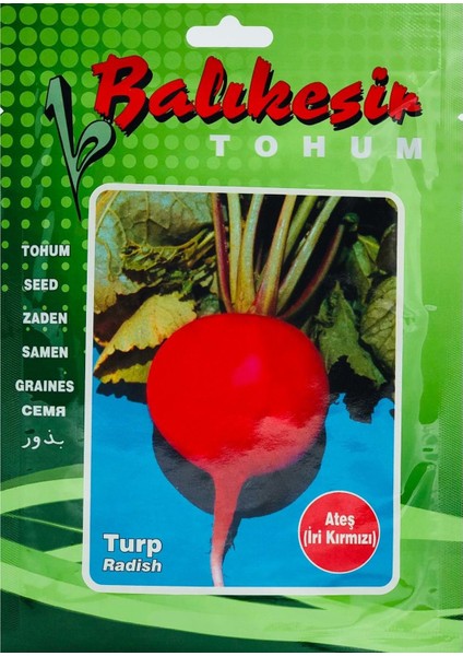 Balıkesir Tohum Balıkesir Turp Tohumu (25 Gr) Ateş (Iri-Kırmızı)