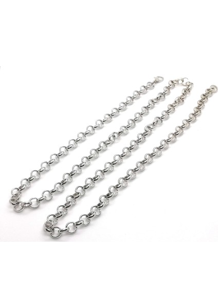 Gümüş Kaplama Gemici Doc Zincir Kolye