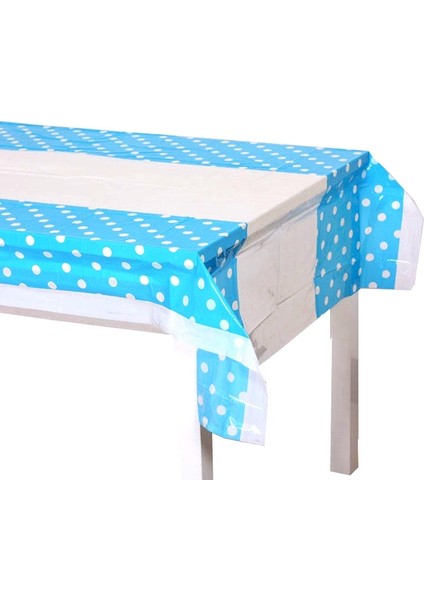 Plastik Masa Örtüsü,Puanlı Mavi - 180,00 cm x 120,00 cm fiyatları