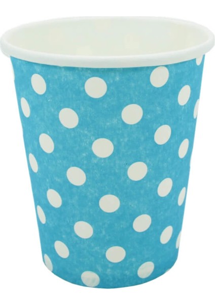 Puanlı Karton Bardak, Mavi - 8 Adet
