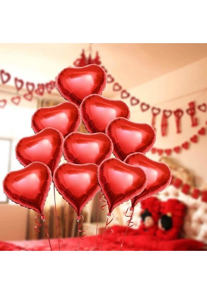 Kalp Folyo Balon, 45 cm - Altın