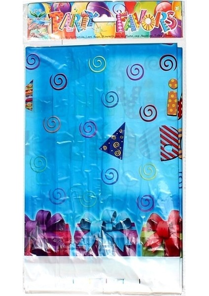 İyiki Doğdun Masa Örtüsü, Mavi -180,00 cm x 108,00 cm