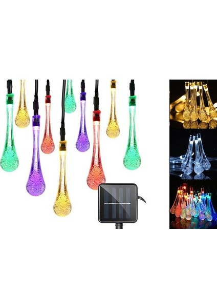 Güneş Enerjili 30 LED Rgb Su Damlası Çok Renkli Solar Bahçe Aydınlatması LED Lamba fiyatları