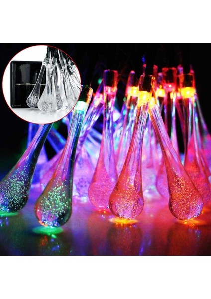 Güneş Enerjili 30 LED Rgb Su Damlası Çok Renkli Solar Bahçe Aydınlatması LED Lamba modelleri