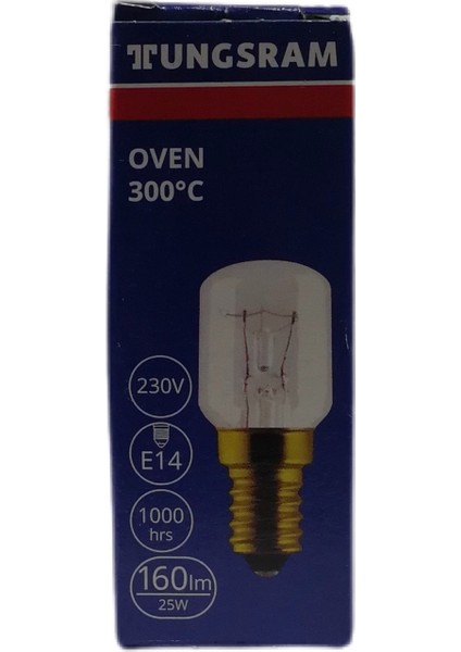5 Adet Fırın Ampulü 25W E14 Duy Tungsram