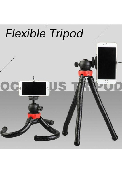 30 cm Esnek Tripod Gorillapod Dslr Telefon Kamera Tripodu Standı + Telefon Tutacağı