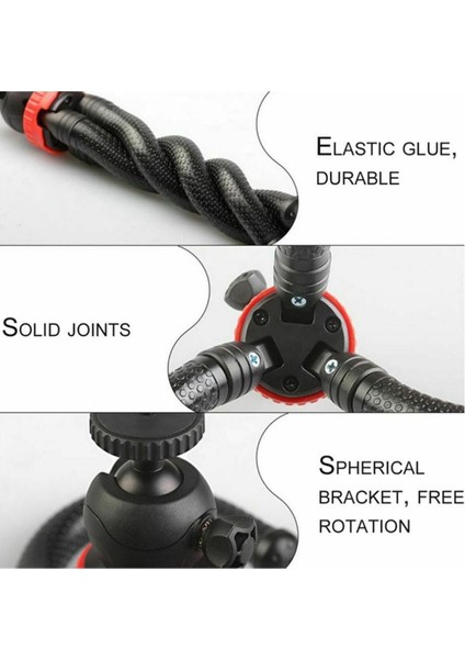 30 cm Esnek Tripod Gorillapod Dslr Telefon Kamera Tripodu Standı + Telefon Tutacağı