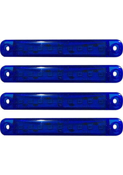 Mavi Parmak LED 9 Led'li x 4 Adet - Yerli Üretim
