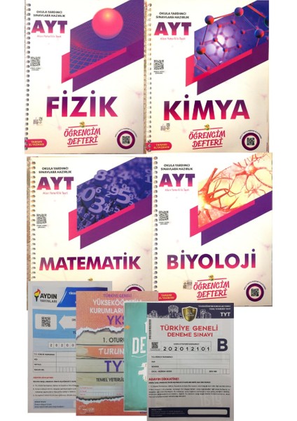 Öğrencim Defter AYT 4'lü Sayısal Set (4 Adet Denemeli)
