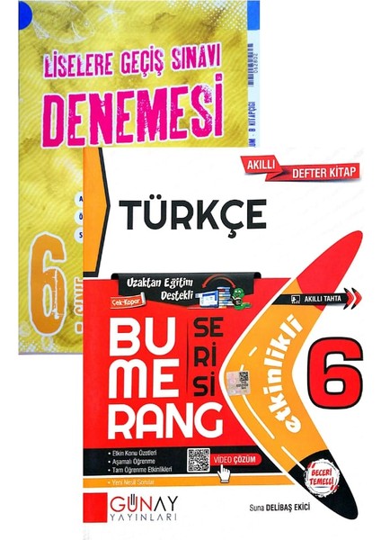 Gün&Ay Yayınları 6. Sınıf Bumerang Türkçe Okyanus Denemeli