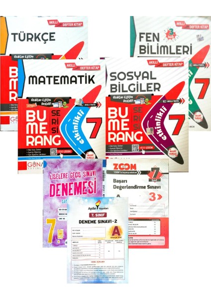 Gün&Ay Yayınları 7. Sınıf Bumerang 4'lü Set Okyanus-Aydın-Zoom Denemeli