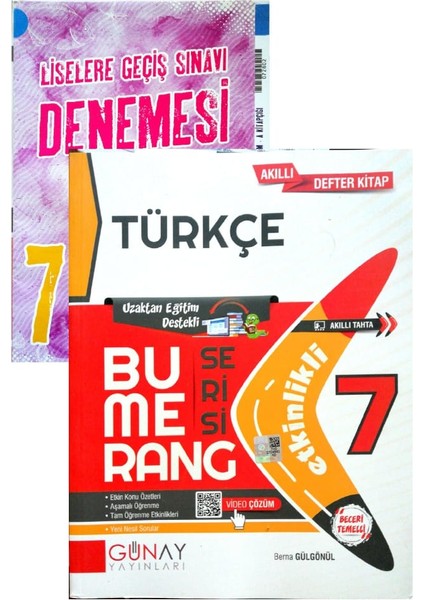 Gün&Ay Yayınları 7. Sınıf Bumerang Türkçe Okyanus Denemeli