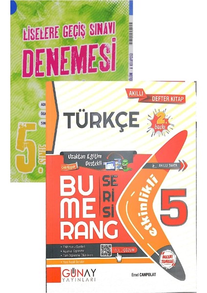 Gün&Ay Yayınları Bumerang 5. Sınıf Türkçe Okyanus Denemeli