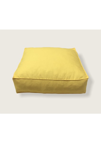Kabuk Dolgulu 40X40X12 cm Kare Meditasyon Minderi - 60X120X5 Meditasyon Yatağı - Ikili Set