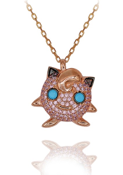 Pokemon Jigglypuff Gümüş Kolye