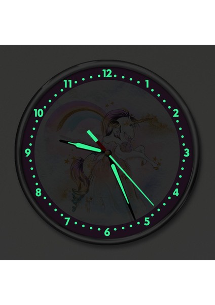 Dekor Loft Premium Gece Parlayan Unicorn Çocuk Odası Duvar Saati PFS-1811 fiyatları