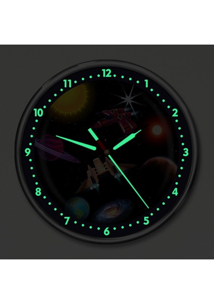Dekor Loft Premium Gece Parlayan Uzay Savaşları Çocuk Odası Duvar Saati PFS-1801 fiyatları