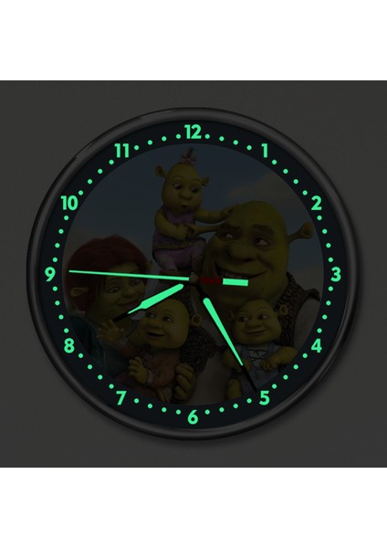 Dekor Loft Premium Gece Parlayan Şrek Çocuk Odası Duvar Saati PFS-1839 fiyatları