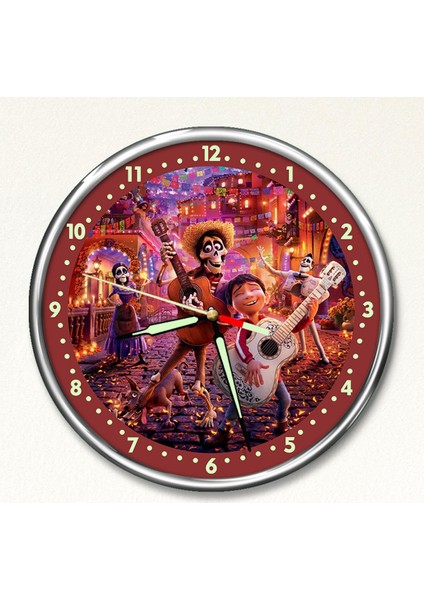 Dekor Loft Premium Gece Parlayan Coco Çocuk Odası Duvar Saati PFS-1843
