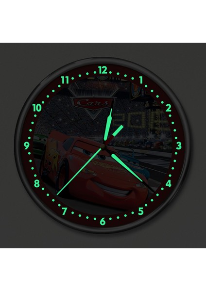 Dekor Loft Premium Gece Parlayan Şimşek Mcqueen Çocuk Odası Duvar Saati PFS-1823 fiyatları