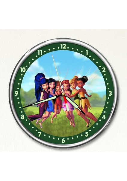 Dekor Loft Premium Gece Parlayan Winx Kızı Çocuk Odası Duvar Saati PFS-1826