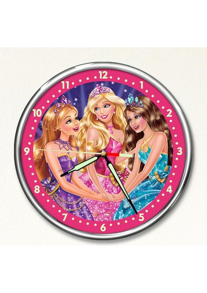Dekor Loft Premium Gece Parlayan Prenses Babie Çocuk Odası Duvar Saati PFS-1840