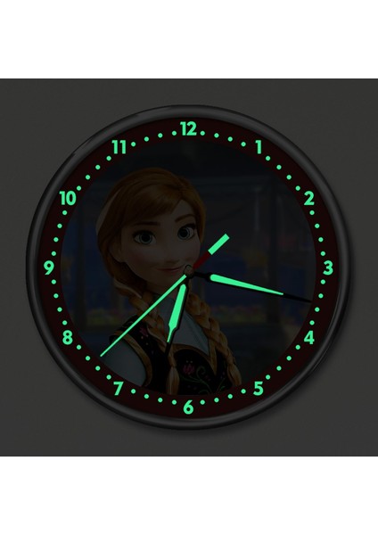Dekor Loft Premium Gece Parlayan Anna Frozen Çocuk Odası Duvar Saati PFS-1831 fiyatları