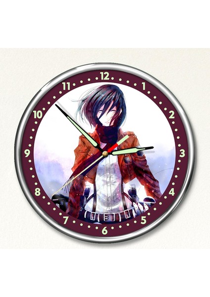 Dekor Loft Premium Gece Parlayan Attack On Titan Çocuk Odası Duvar Saati PFS-1813