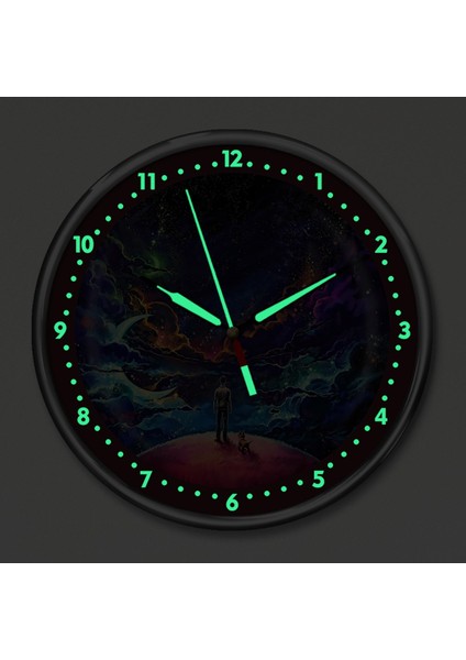 Dekor Loft Premium Gece Parlayan Gezli Gezegen Çocuk Odası Duvar Saati PFS-1816 fiyatları