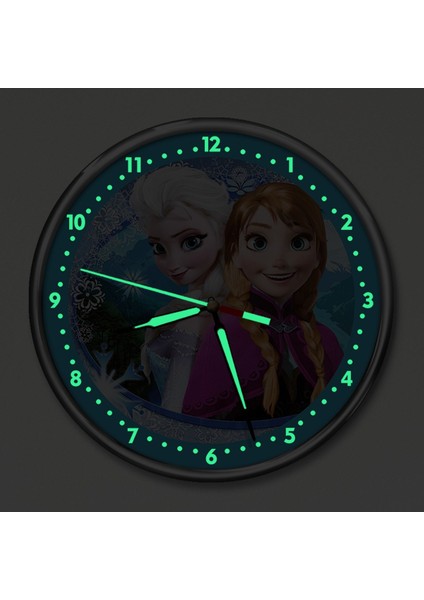 Dekor Loft Premium Gece Parlayan Elsa ve Anna Frozen Çocuk Odası Duvar Saati PFS-1838 fiyatları