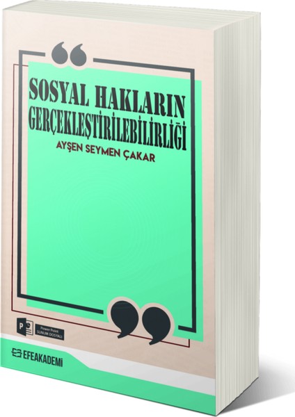 Sosyal Hakların Gerçekleştirilebilirliği - Ayşen Seymen Çakar
