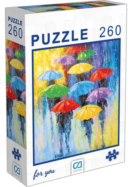 Ca Games Şemsiyeler Puzzle 260 Parça 48 x 33 cm