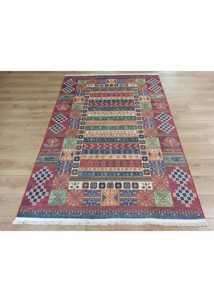 Lotus 3254 Şal Desen Saçaklı Baskı Kilim