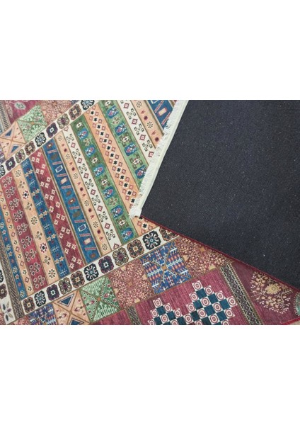 Lotus 3254 Şal Desen Saçaklı Baskı Kilim