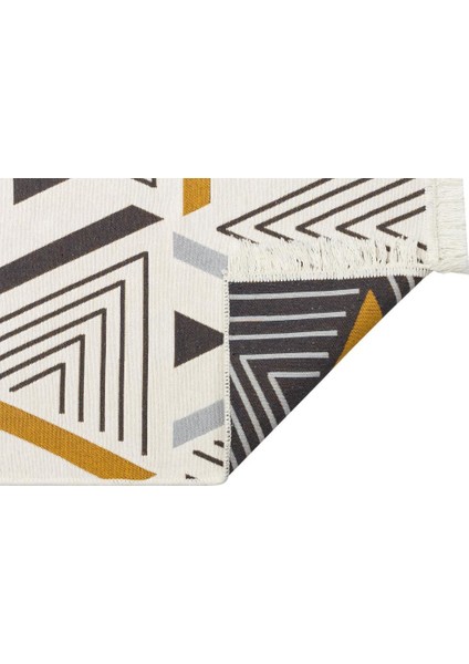 Arya Kilim Ar 18 Yellow Grey Çift Taraflı Kilim