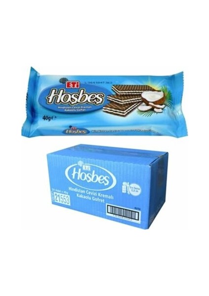 Hoşbeş Hindistan Cevizli Gofret 40 gr x 24 Lü