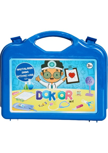 Çantalı Oyuncak Doktor Seti - Mavi