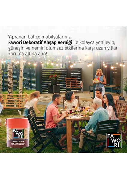 Wood Stain Dekoratif Ahşap Verniği 0,75 L Naturel