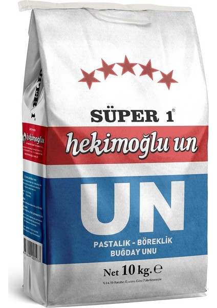 Hekimoğlu Süper 1 Pasta Böreklik Özel Amaçlı Buğday Unu 10 kg