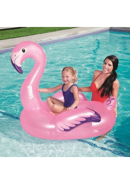 Bestway flamingo binici - Şişme Flamingo Binici Bot - Deniz Flamingo Binici - Havuz Flamingo Şişme 127x127 Cm.