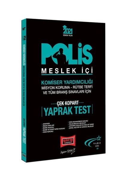 2021 Polis Meslek İçi Sınavlarına Hazırlık Çek Kopart Yaprak Test