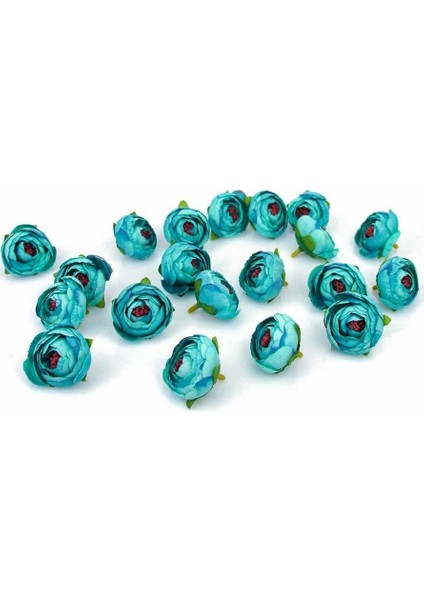 Turkuaz 20 Adet Kafa Şakayık Çiçek ( Yapay Çiçek )